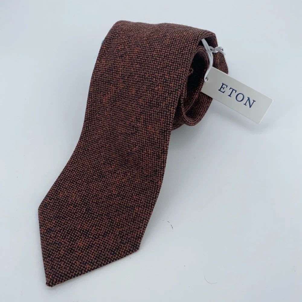 Eton Tie Mens One Size Multi Patterned Wool Classic Fit Professional Necktie NWT